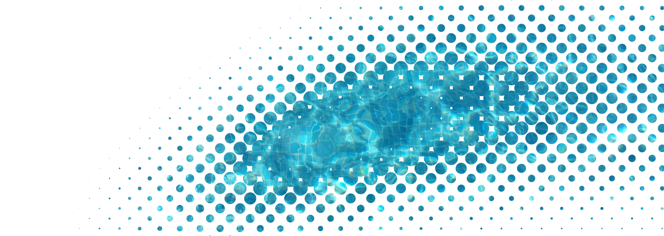 Beautiful clear blue pool water in the sunlight